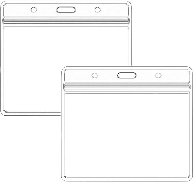 Porta credencial horizontal extra grueso, impermeable y con cierre hermético (Pkt 6)