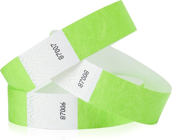 600 Pulseras Verde Neón – Seguridad para Eventos,Talent Show, Escuelas y VIP