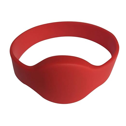 Pulseras con señal RFID para asistencia (Rojas)