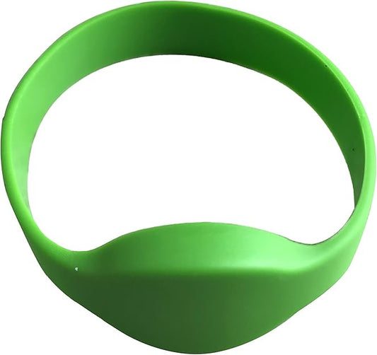 Pulseras con señal RFID para asistencia (Verde)
